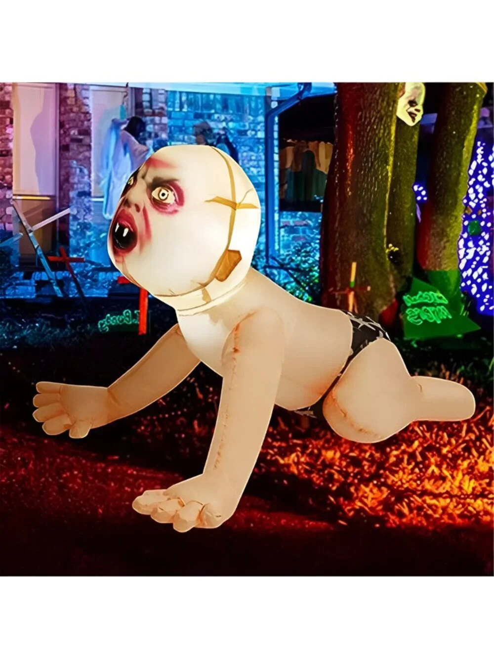 4 FT Halloween Inflatable Zombie Outdoor Decorations Blow Up Yard Scary